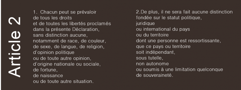 article 2 de la déclaration universelle des droits de l'homme