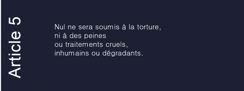 article 5 de la déclaration universelle des droits de l'homme