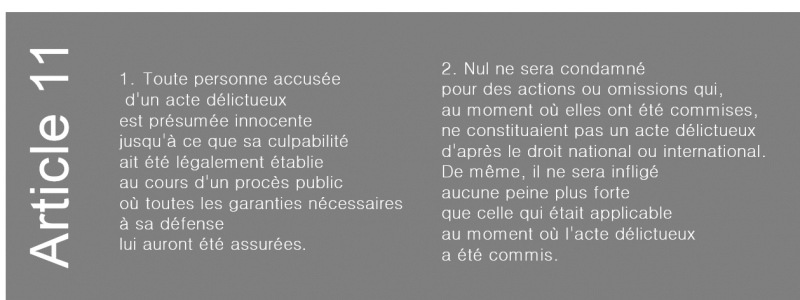 article 11 de la déclaration universelle des droits de l'homme