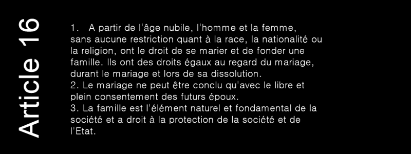 article 16 de la déclaration universelle des droits de l'homme