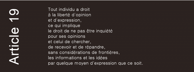 article 19 de la déclaration universelle des droits de l'homme