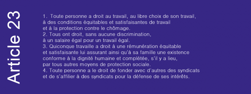 article 23 de la déclaration universelle des droits de l'homme