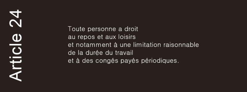 article 24 de la déclaration universelle des droits de l'homme